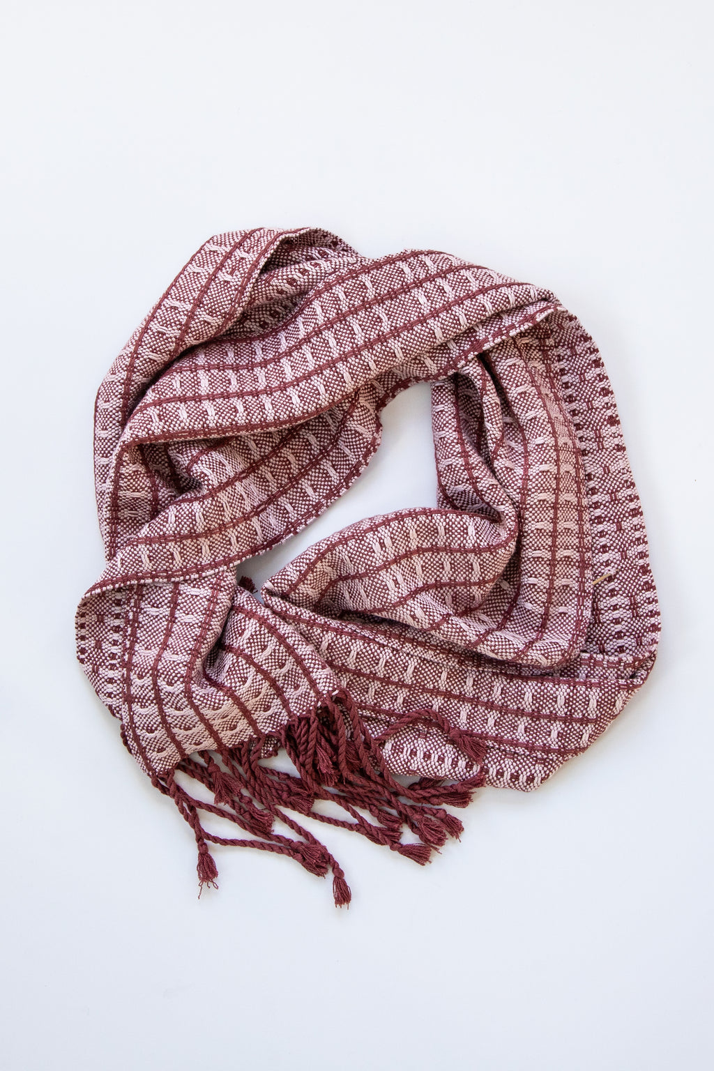 Bamboo Scarf in a Striped Lace Design