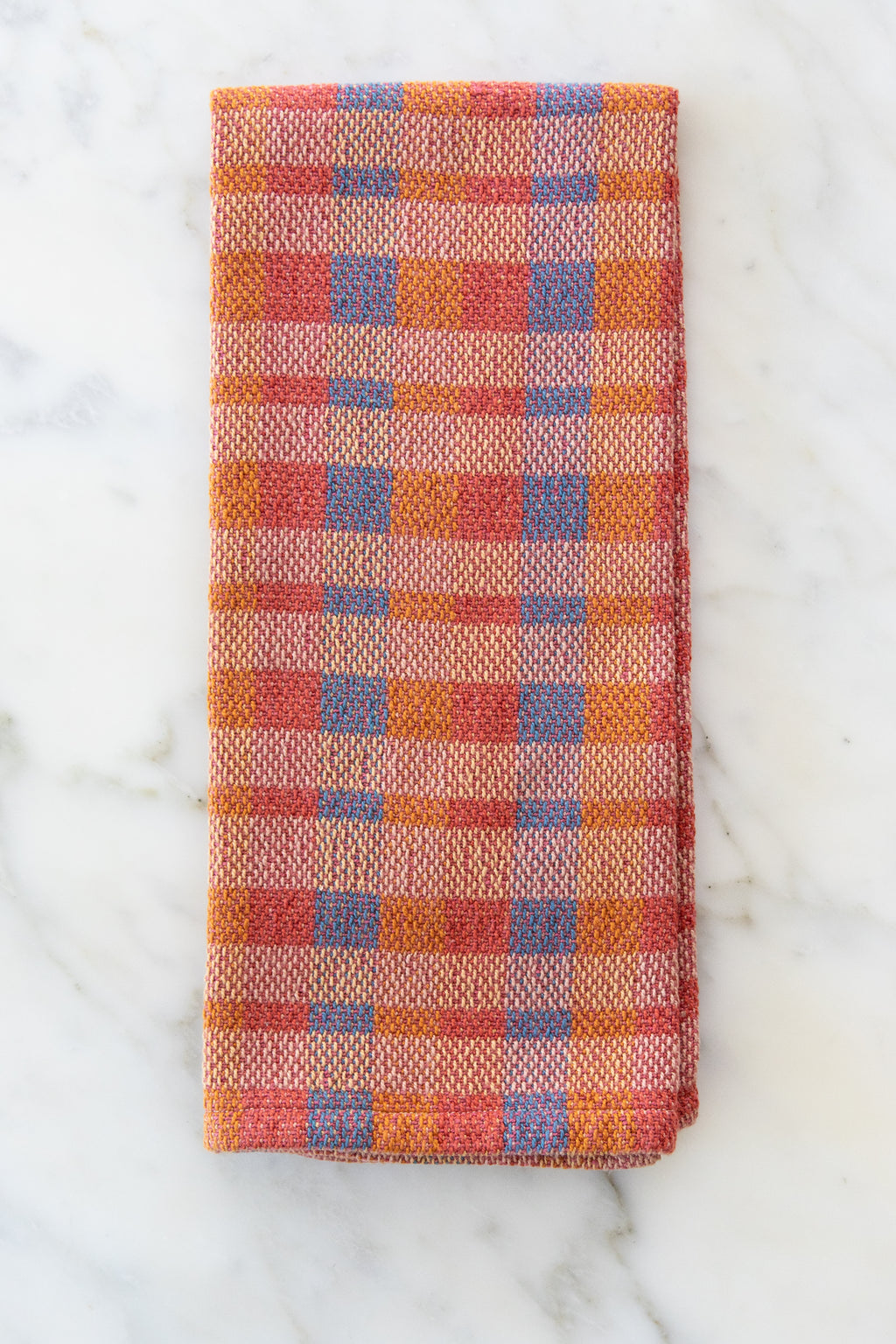 Handsome Cotton Towels in Check Design in Fall Colors