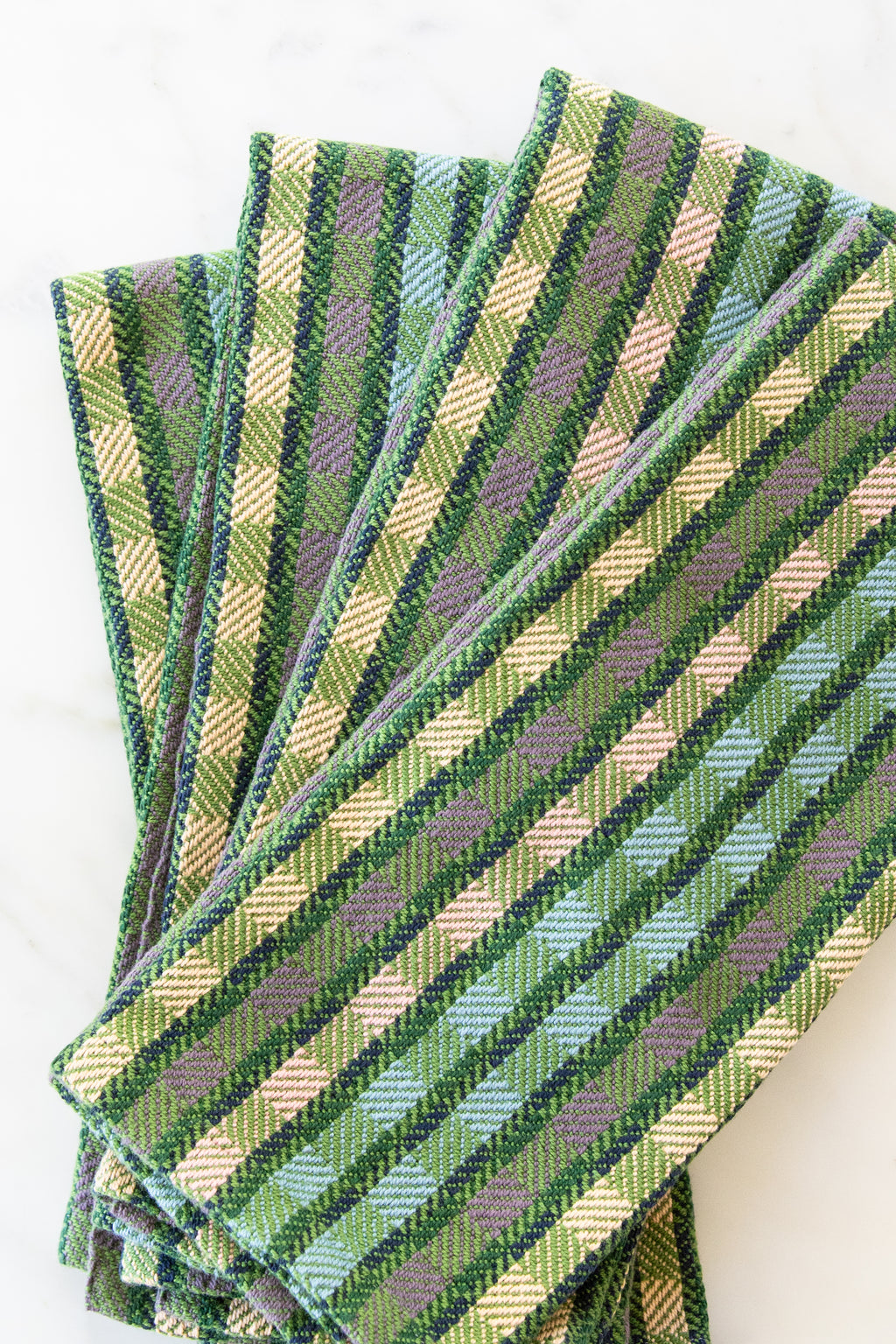 Shades of Olive & Forest in a Check Twill Design