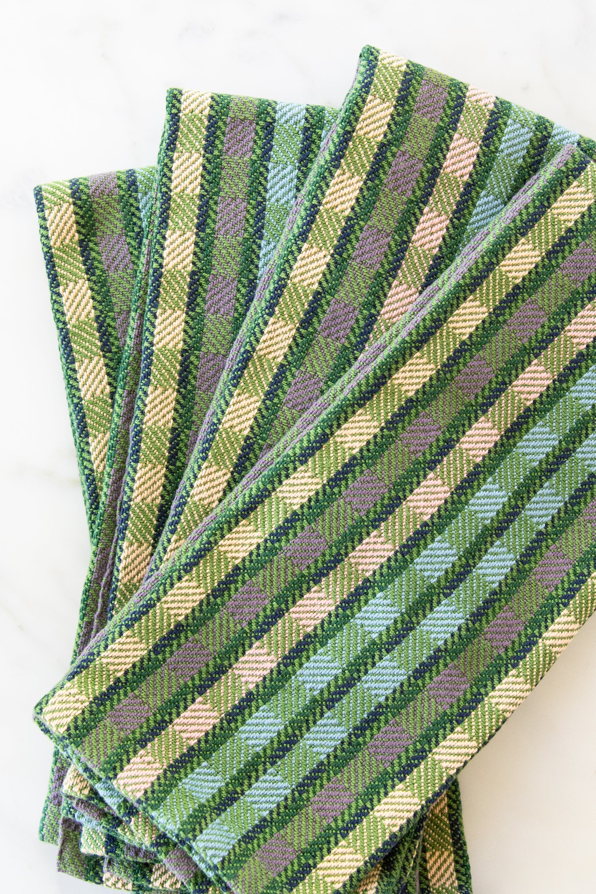 Shades of Olive & Forest in a Check Twill Design