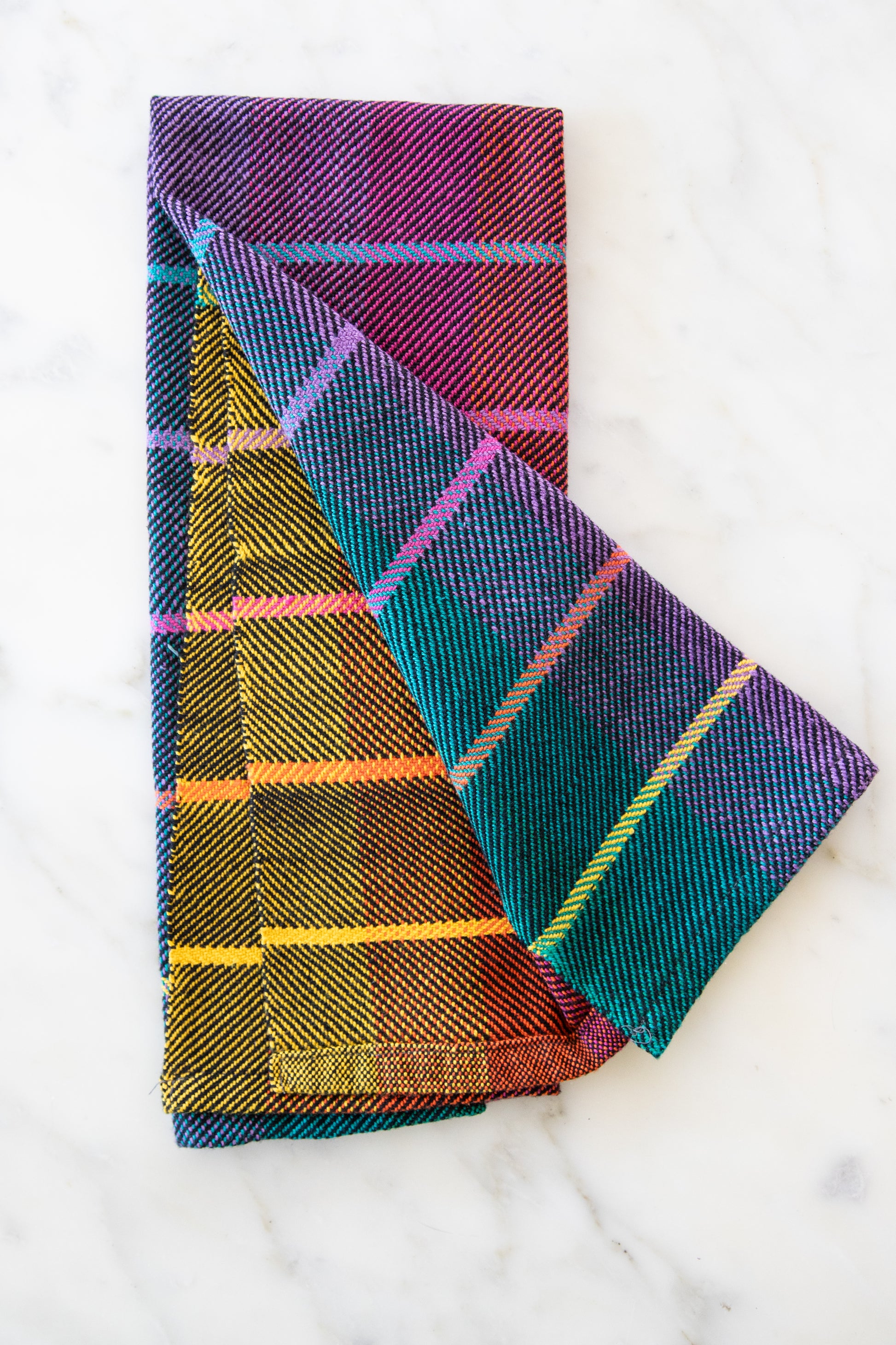 Cotton Twill Towel in Graduated Color Array