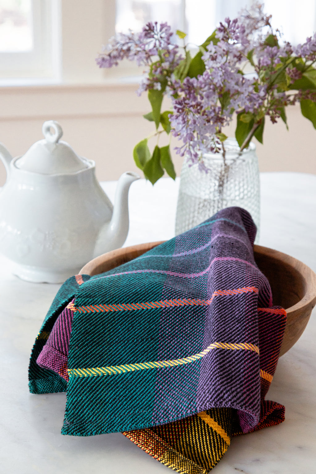 Cotton Twill Towel in Graduated Color Array