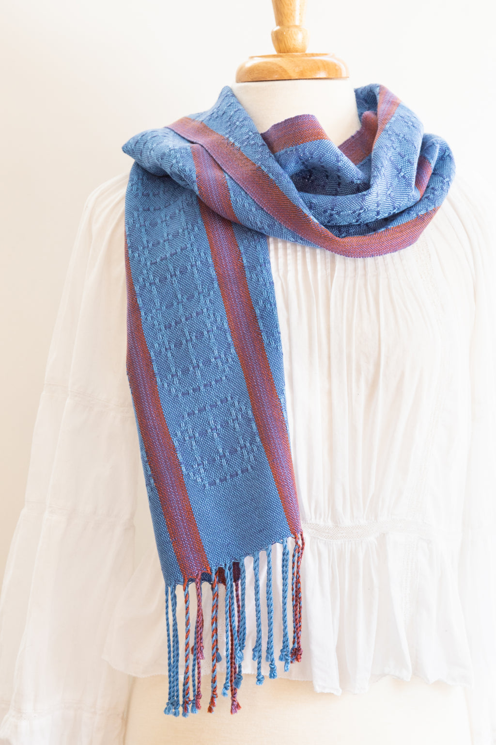 Lace Scarf in Shades of Blue