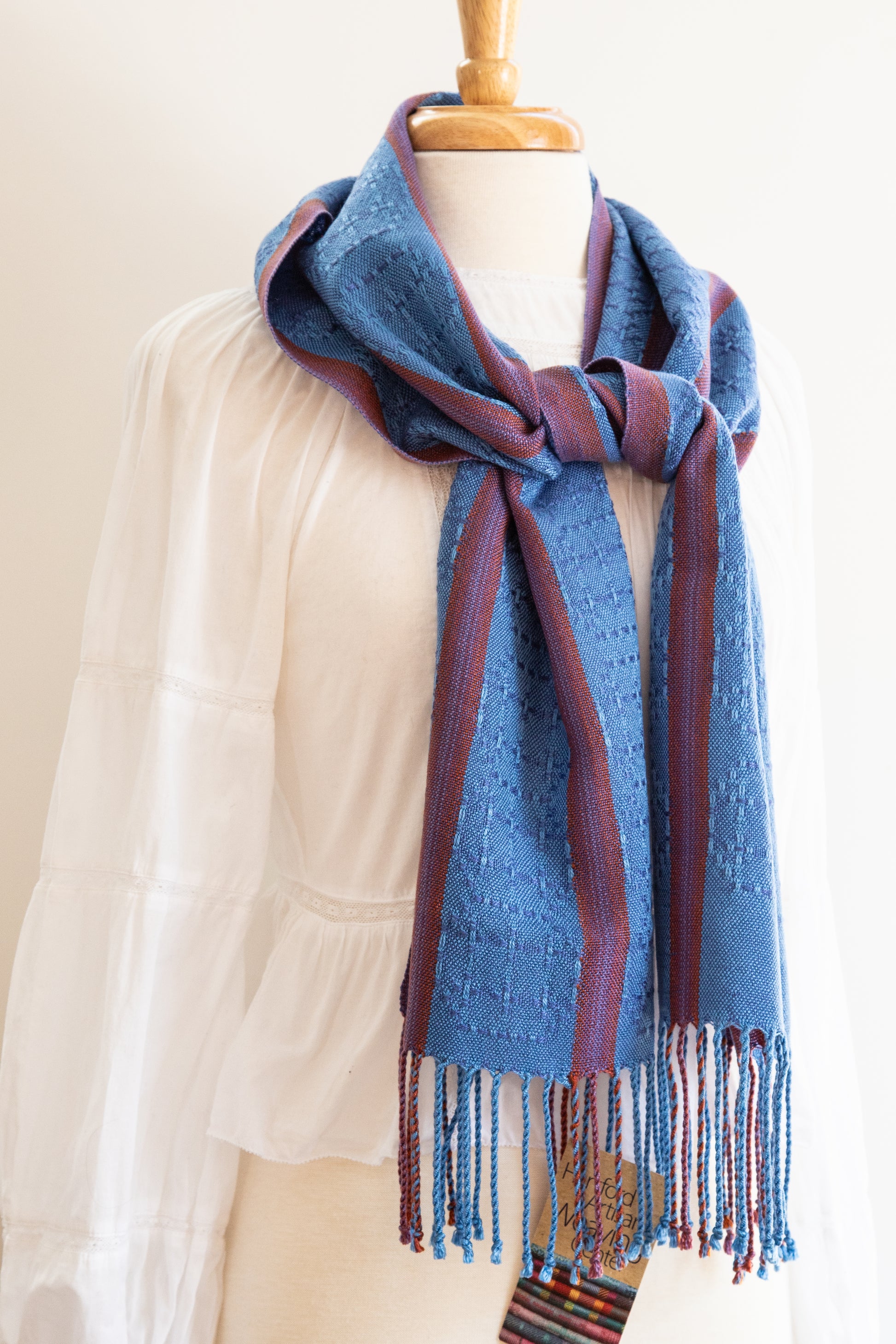 Lace Scarf in Shades of Blue