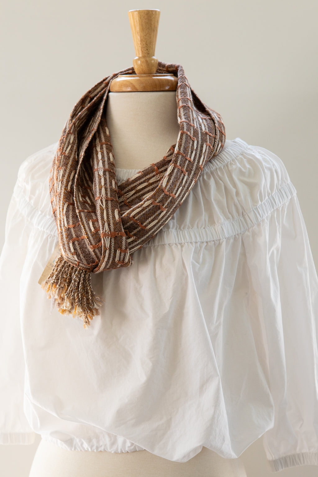 Contemporary Scarf in Fine Wool & Tencel