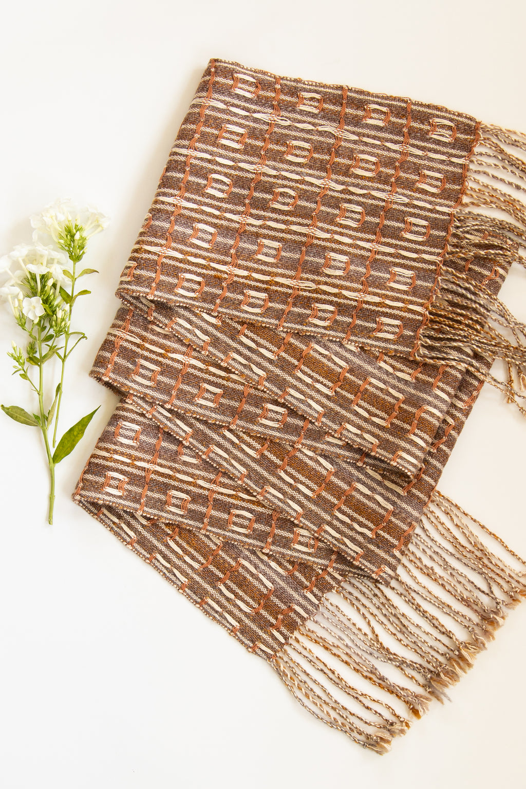Contemporary Scarf in Fine Wool & Tencel