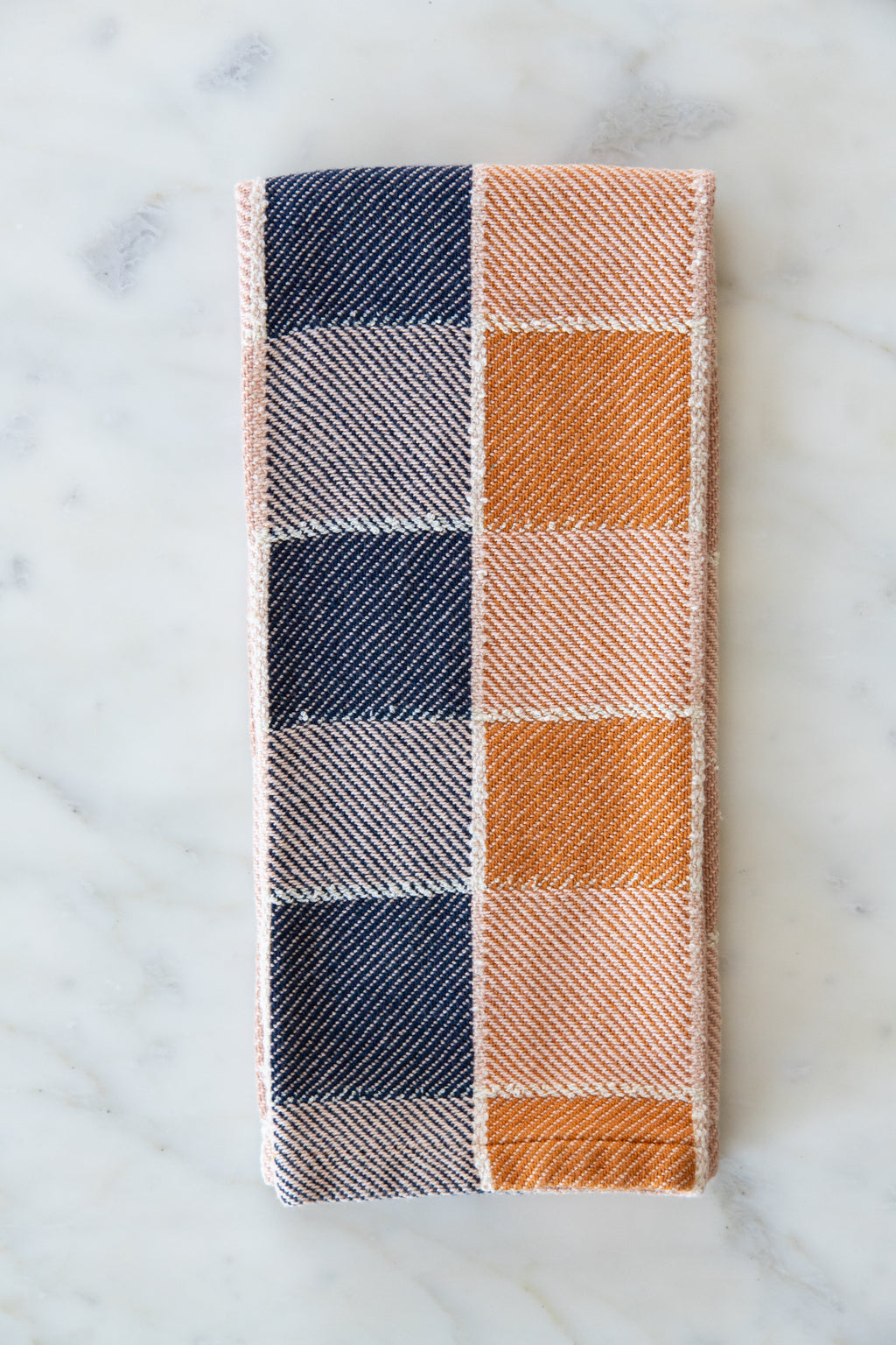 Cotton Towel in Blocks of Turned Twill & Hints of Boucle