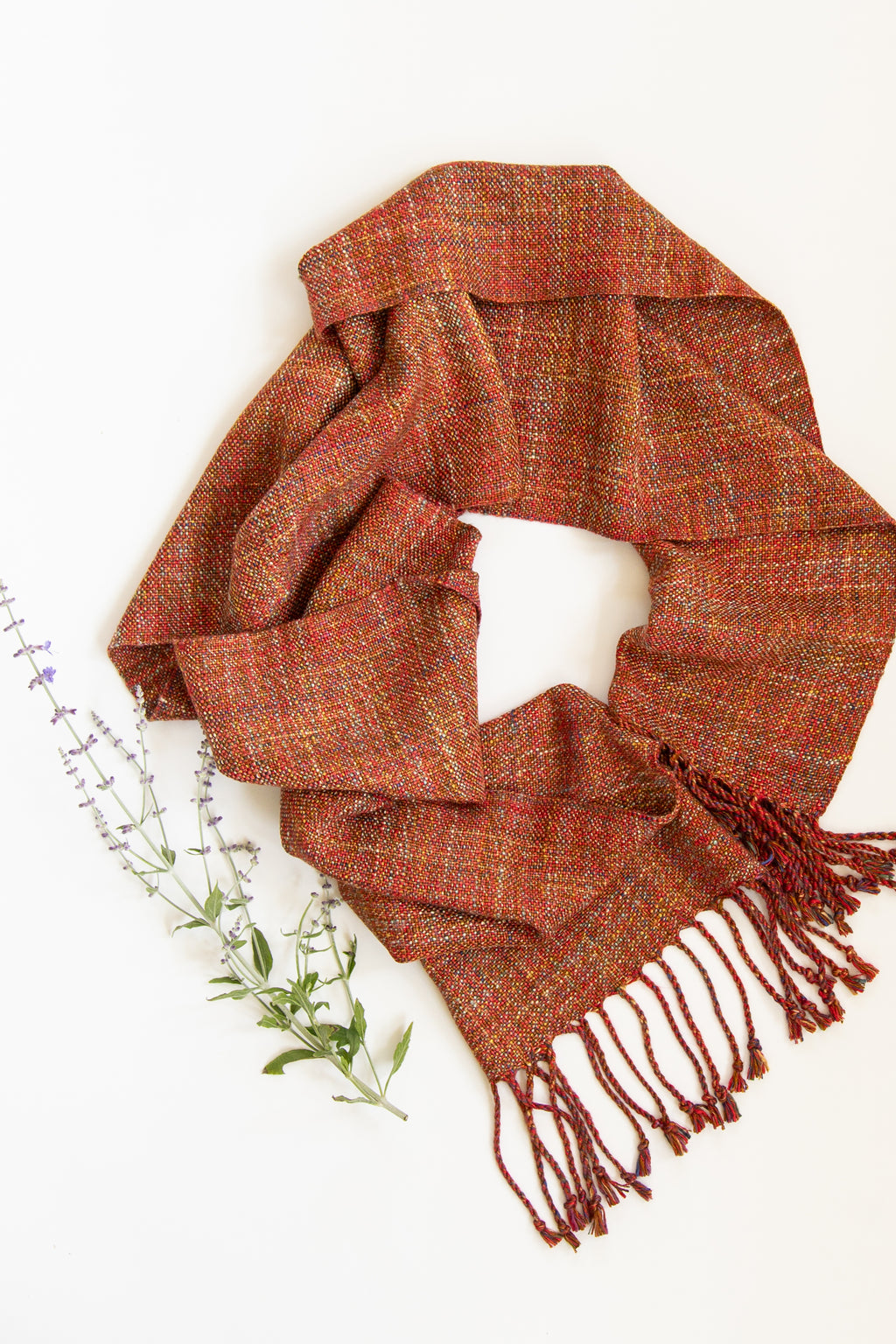 Plain Weave Scarf in an Attractive Variegated Yarn