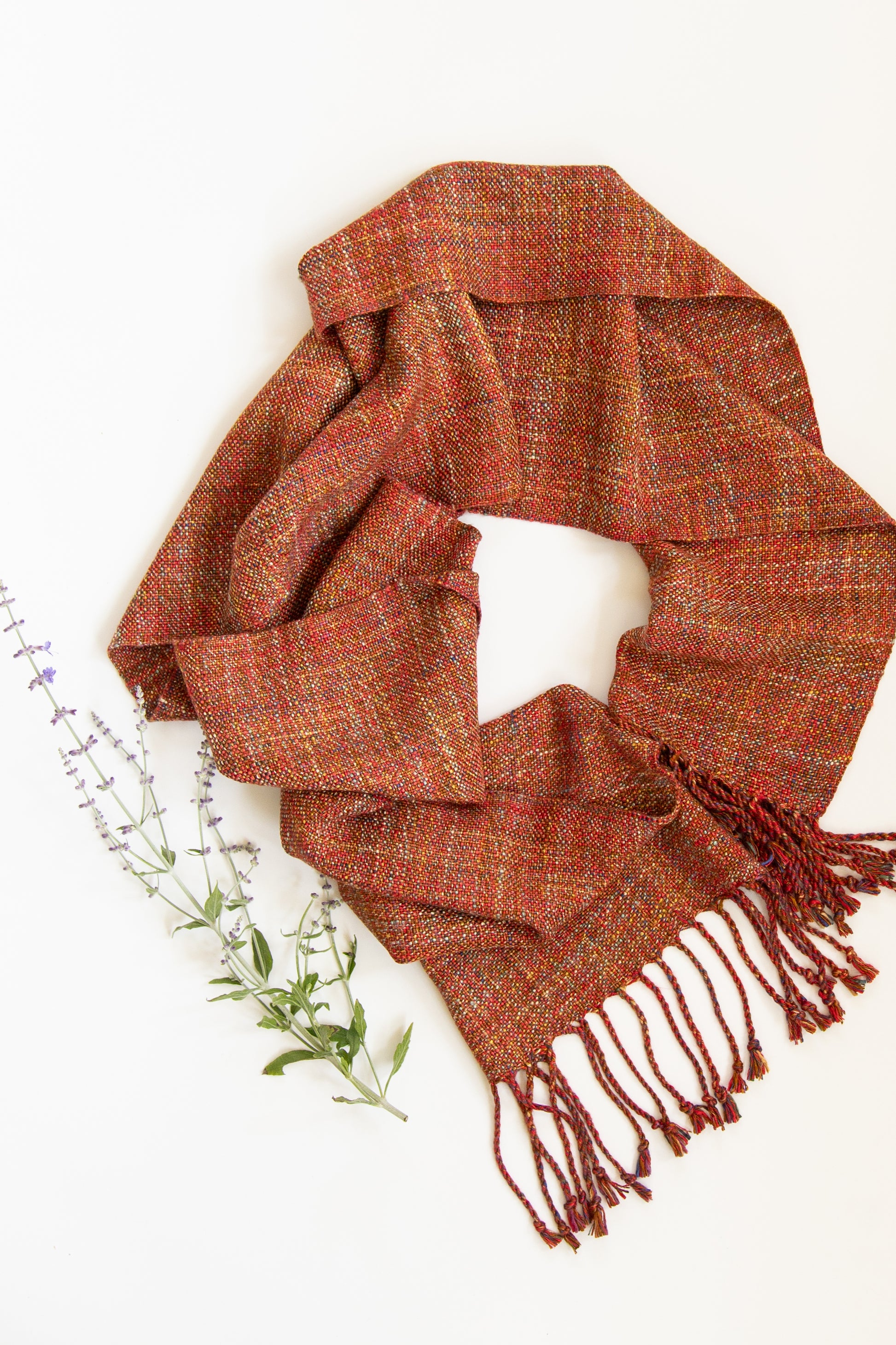 Plain Weave Scarf in an Attractive Variegated Yarn