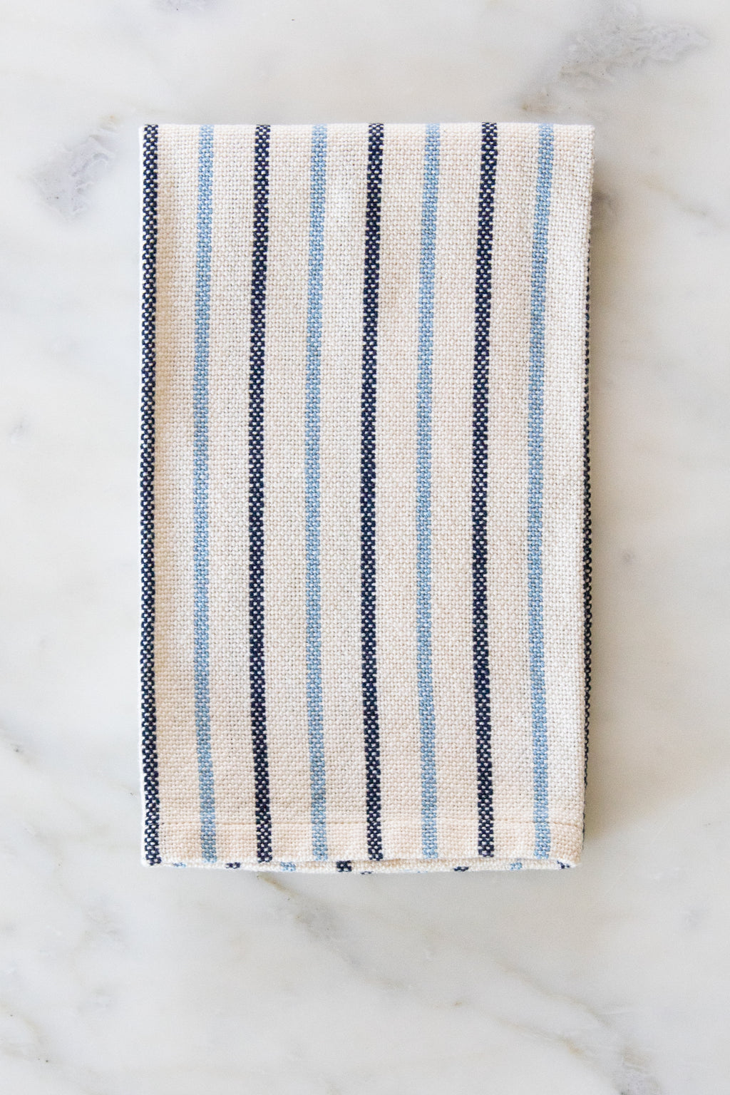 Signature Towel with Blue Striping