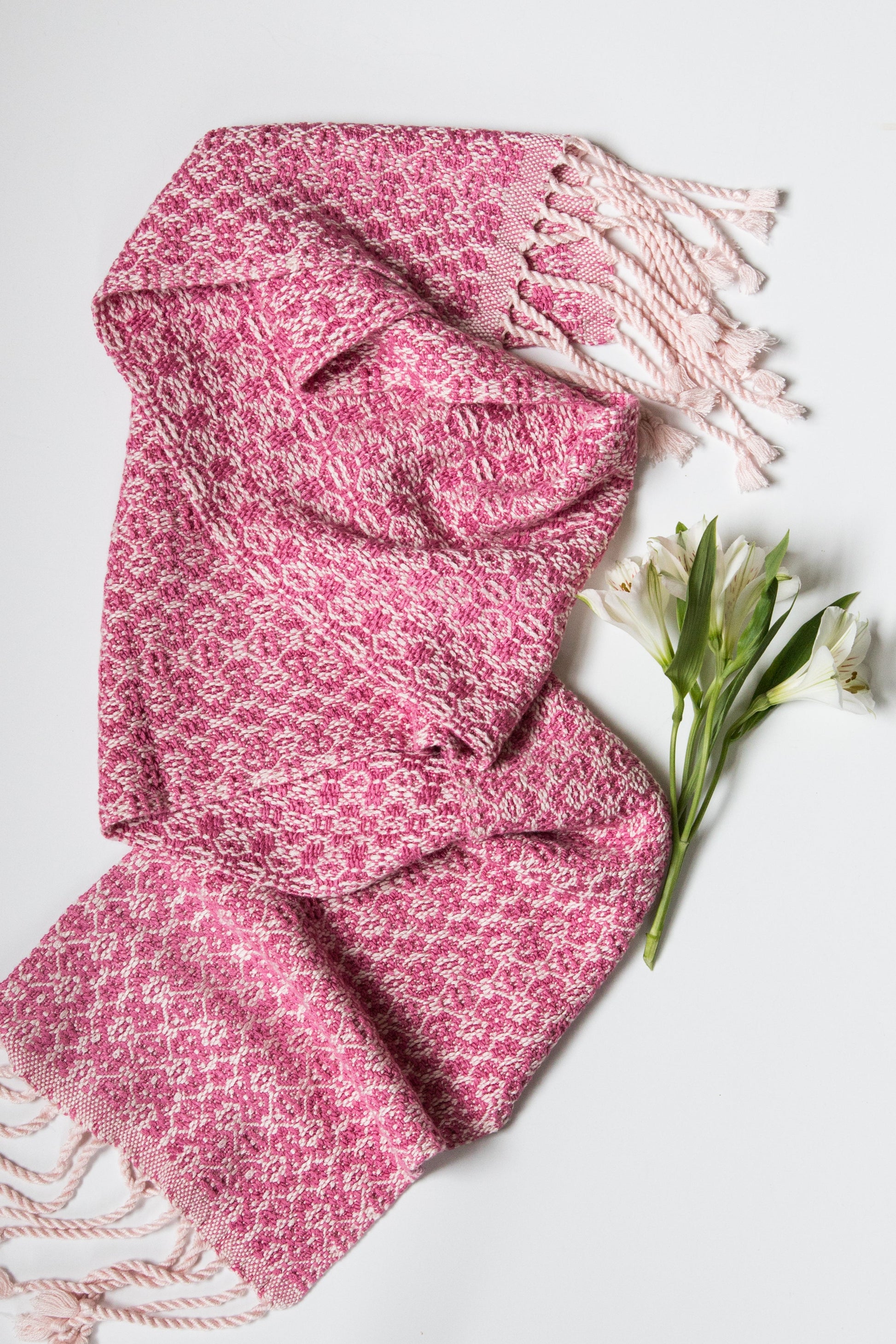Rose Pink Scarf in Soft Bamboo
