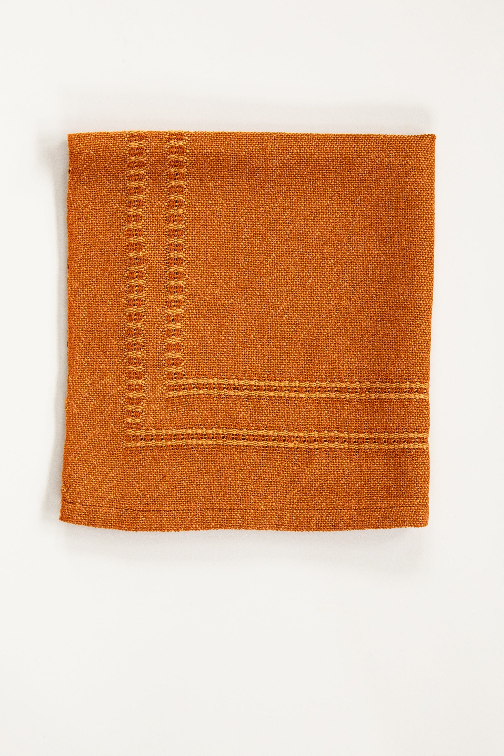 Napkins in Pumpkin & Gold with Lace Borders