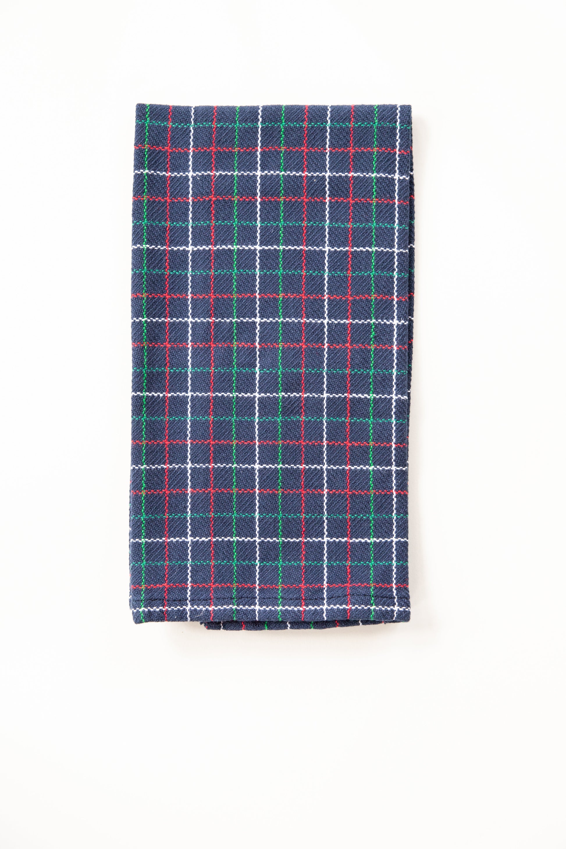 Red, White & Navy Checked Cotton Towels