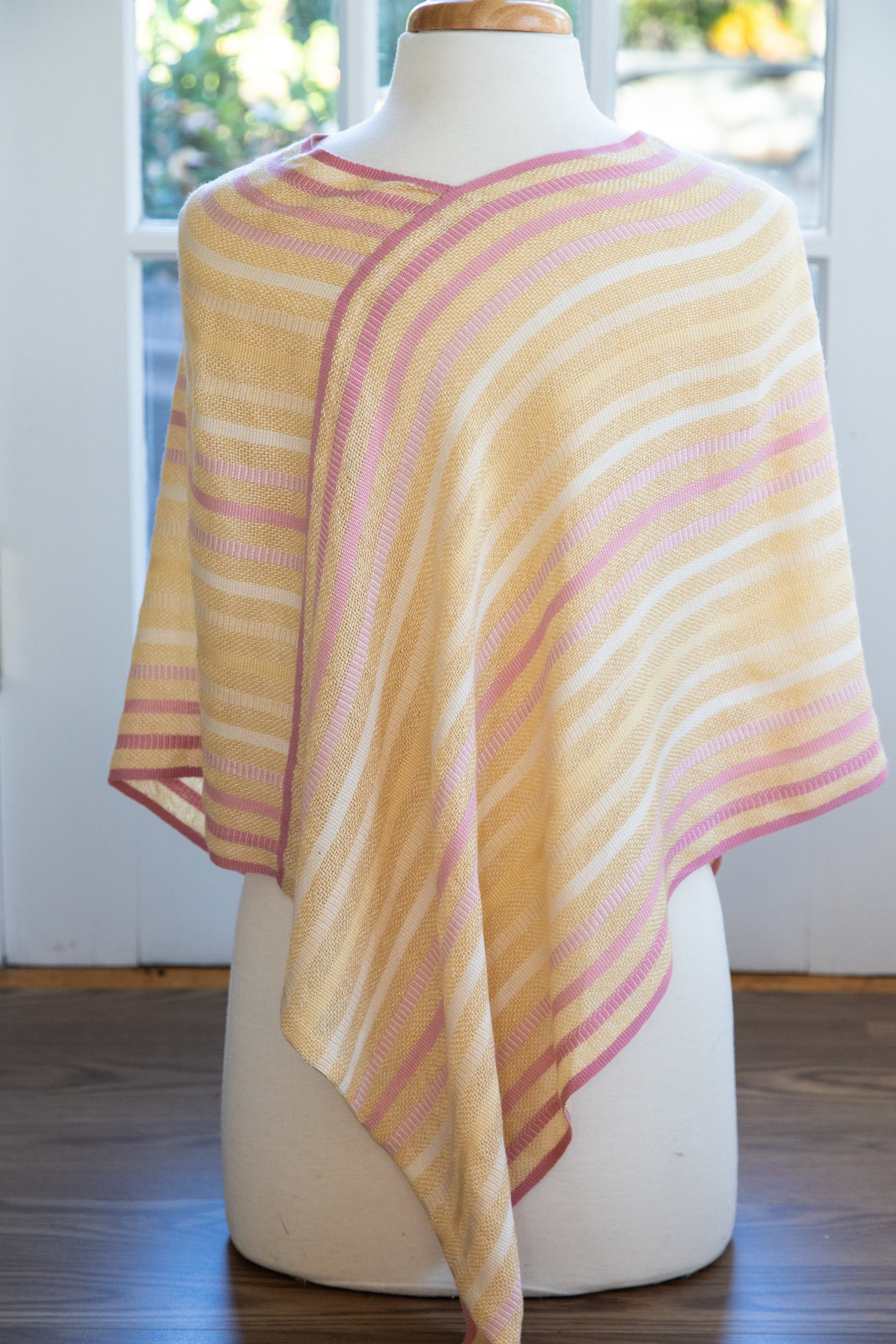 Delicately Striped Mobius in Creams & Pinks