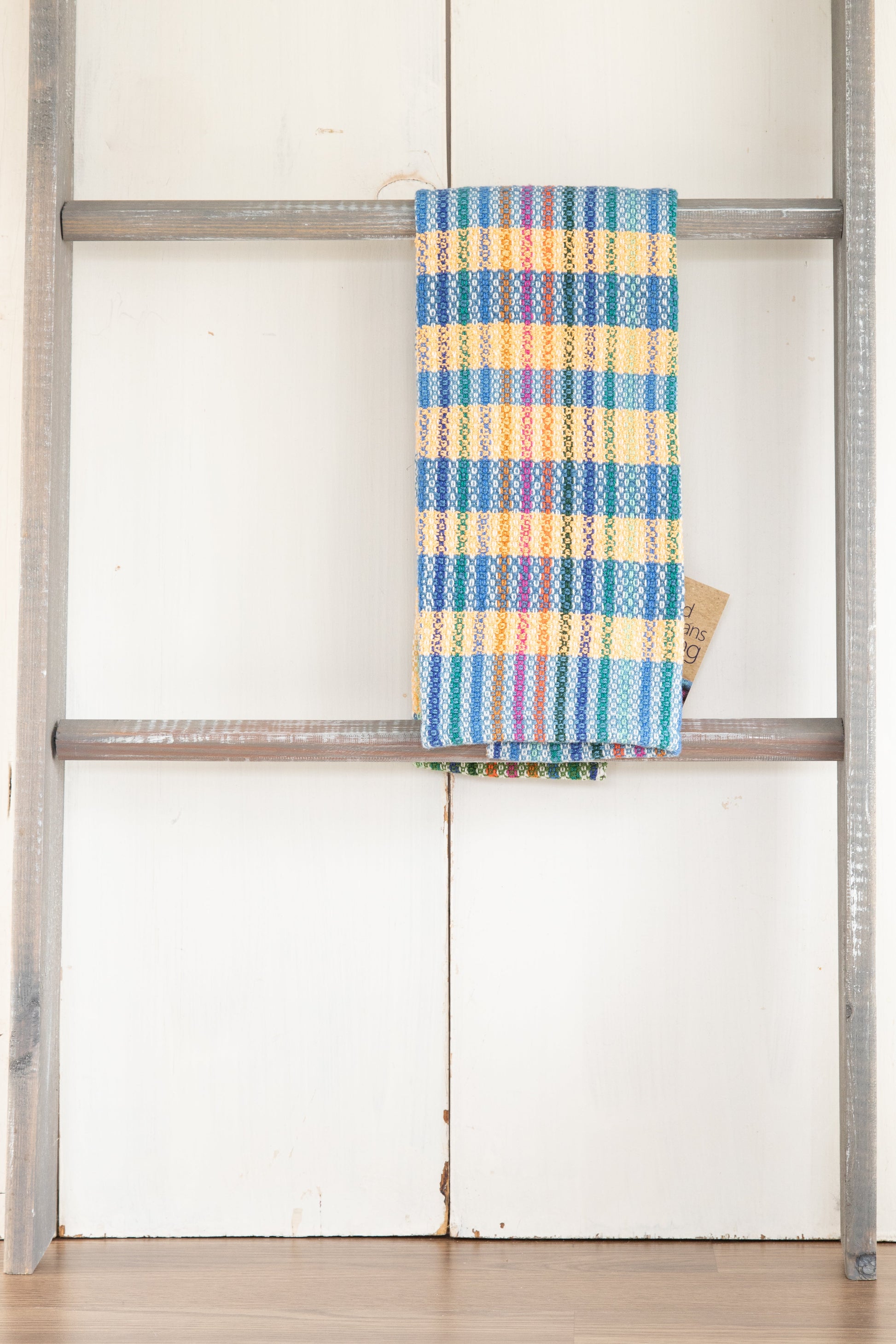 Marigold & Blue Striped Cotton Towel
